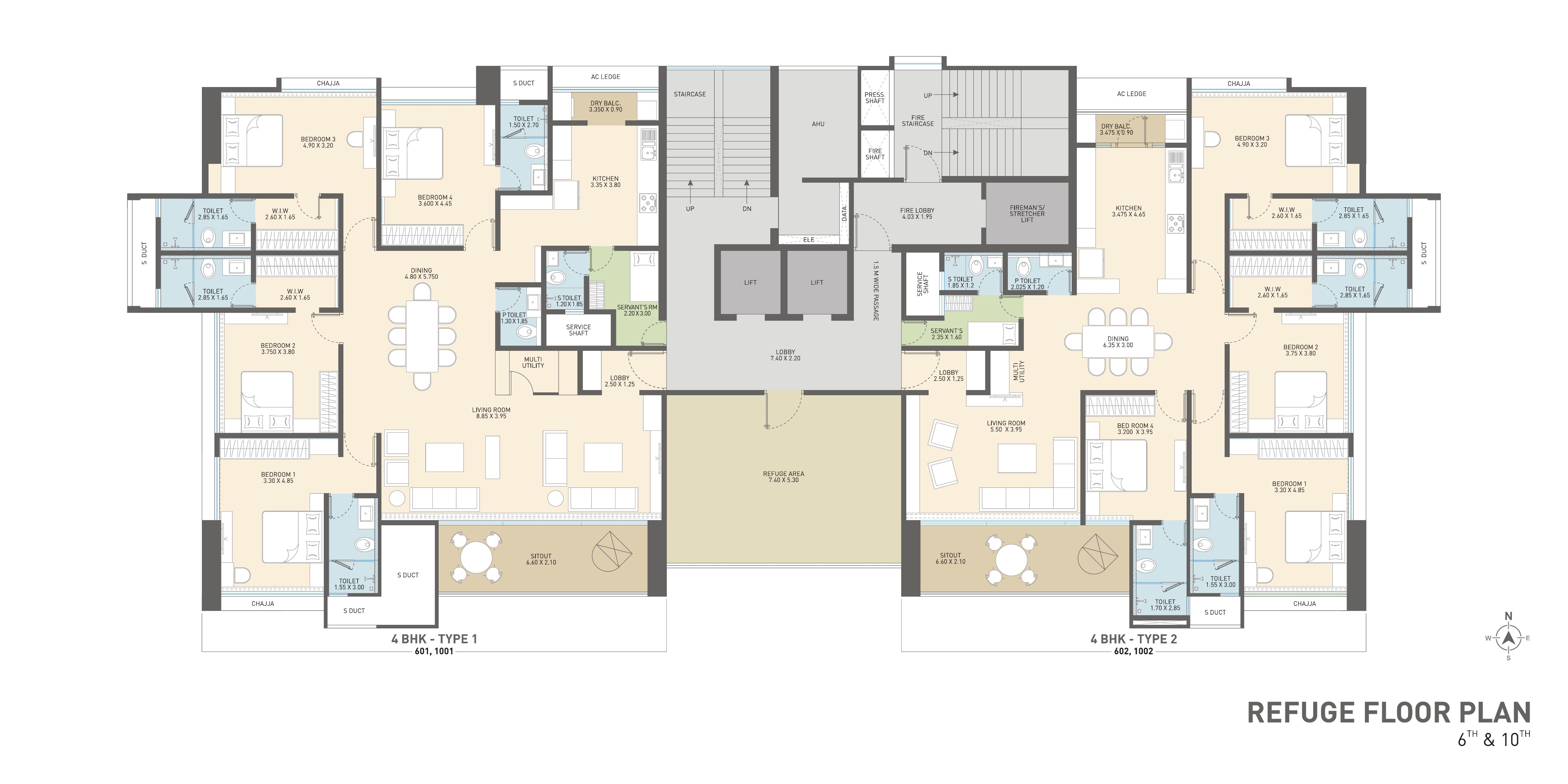 Clover Floor 4BHK · 3