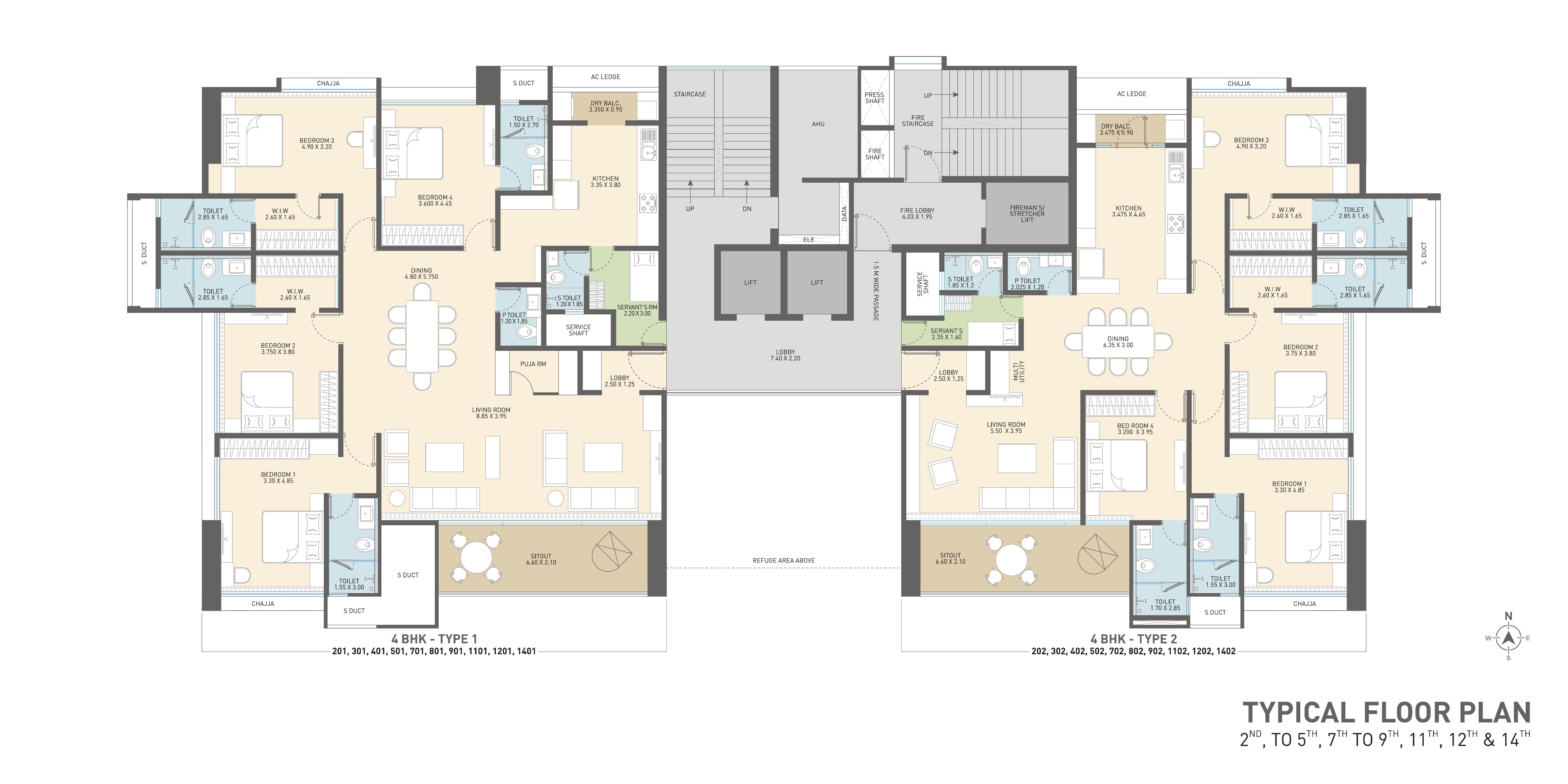 4BHK 2106sqft · 2