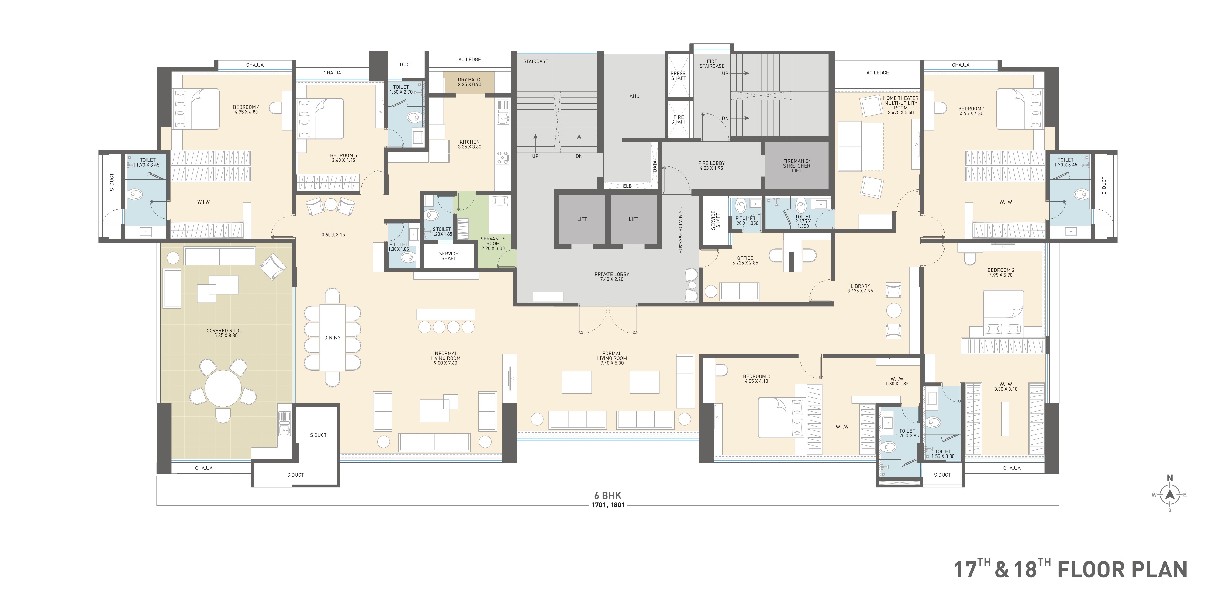 6BHK Penthouse 4894sqft · 1