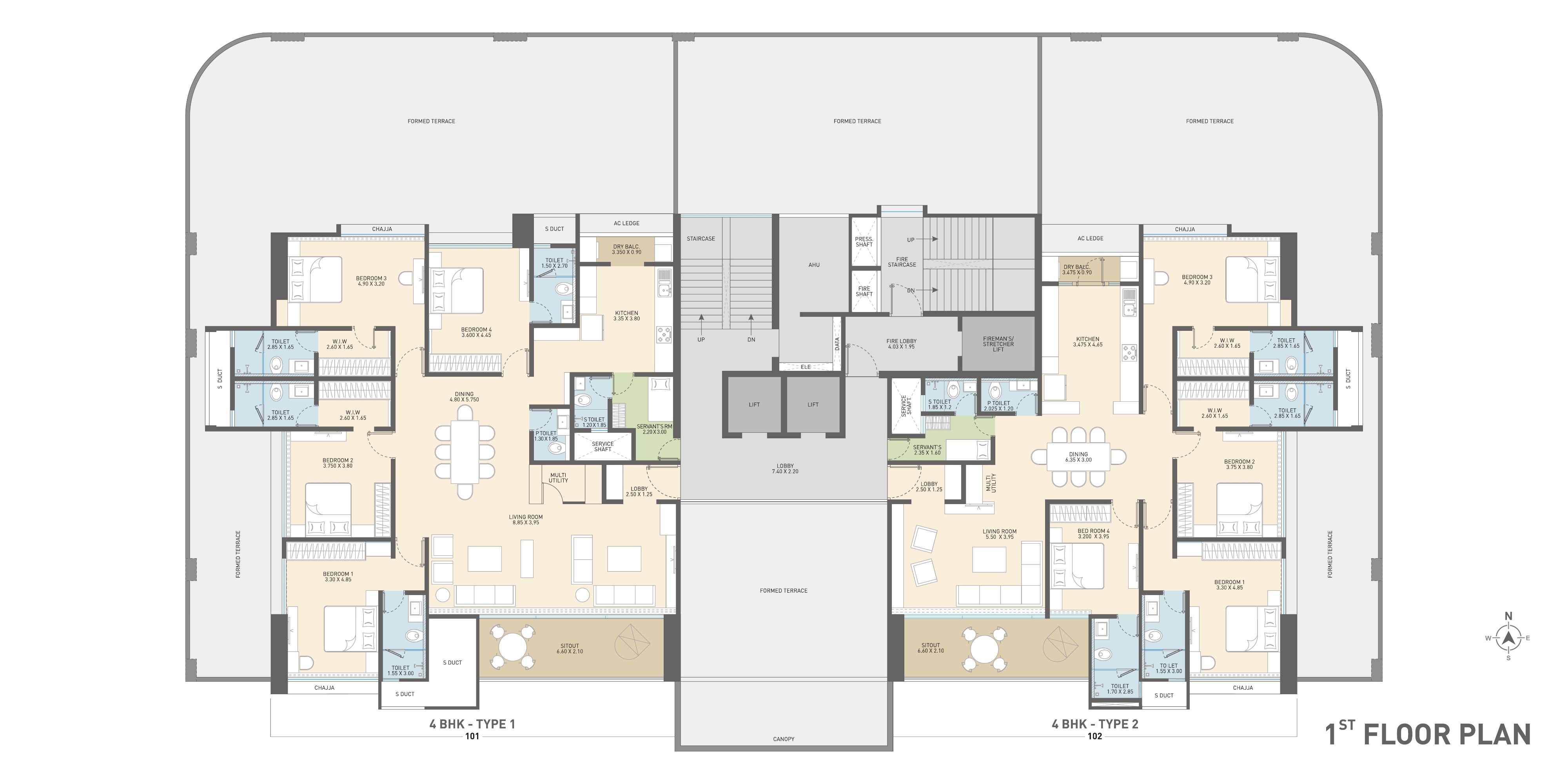 4BHK 2106sqft · 1